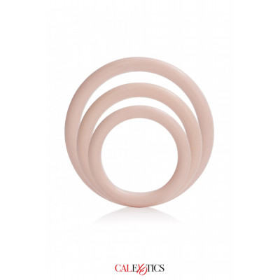 Confezione da 3 anelli in silicone color pelle