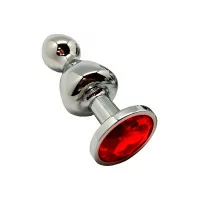 Double Red Jewel Plug L - Lollypop