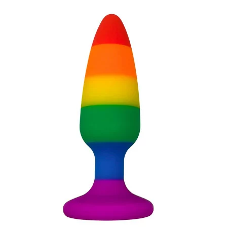 Plug anal Hiperloo Rainbow con ventosa - Talla L — 13,1 x 3,9 cm - Wooomy (49,90&nbsp;€) | Poppers Express