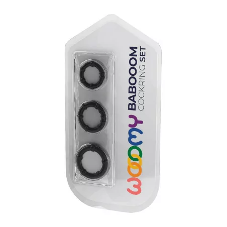 Set of 3 Stretchable Black Cock Rings - Babooom - Wooomy (€5.90) | Poppers Express