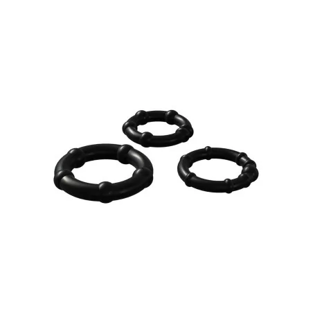Set of 3 Stretchable Black Cock Rings - Babooom - Wooomy (€5.90) | Poppers Express